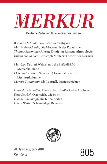 MERKUR Deutsche Zeitschrift für europäisches Denken - 2016-06