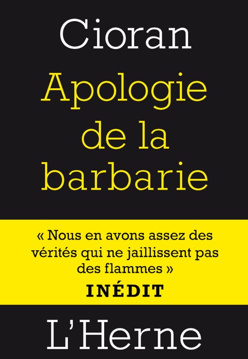 Apologie de la barbarie