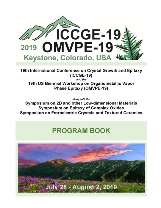 ICCGE-19/OMVPE-19 Program and Abstracts eBook