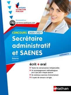 Concours Secrétaire administratif et SAENES 2020-2021 - CAT B N° 1 (IFP) - (EFL3) - 2020 - Annie Dubos, Éric Favro, Annie Zwang, Olivia Lenormand & Adeline Munier