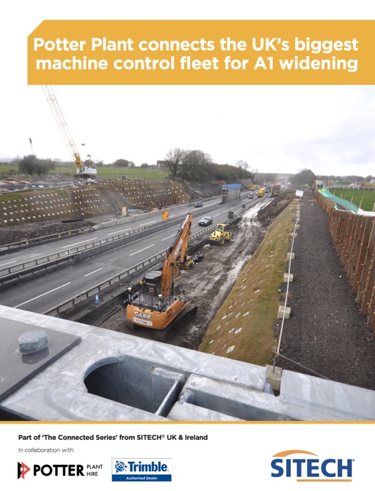 Potter Plant connects the UK’s biggest machine control fleet for A1 widening