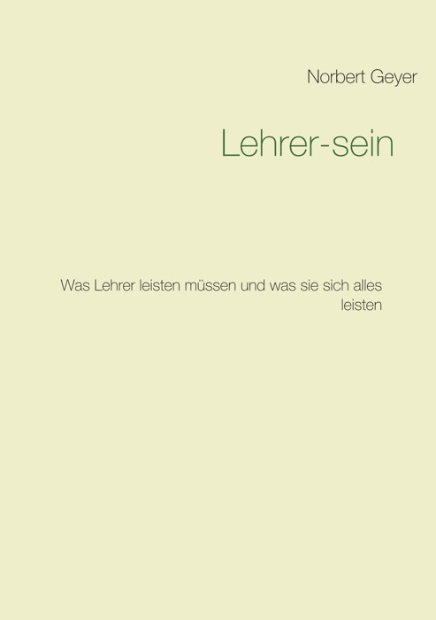 Lehrer-sein