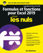 Formules et fonctions pour Excel 2019 pour les Nuls - Ken Bluttman