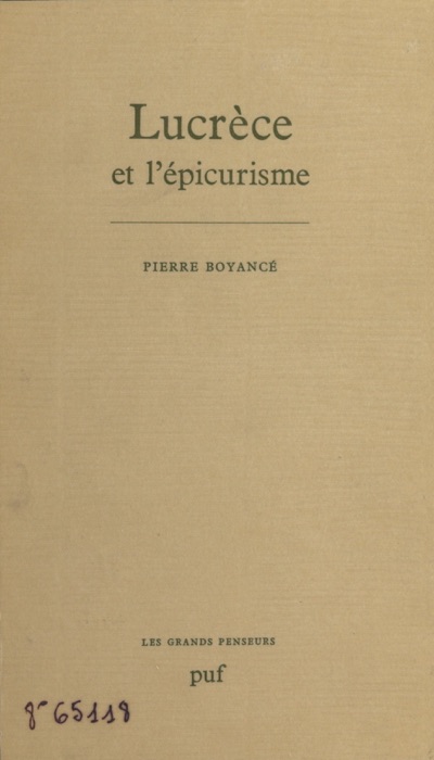 Lucrèce et l'épicurisme