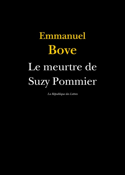 Le meurtre de Suzy Pommier