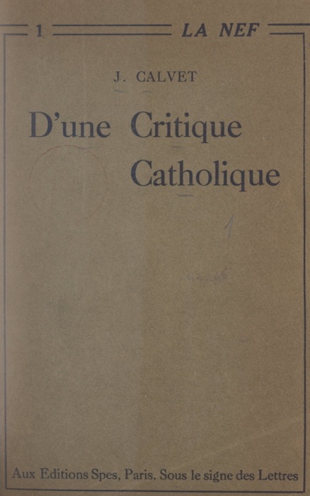 D'une critique catholique