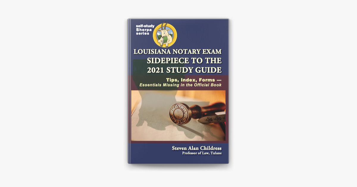 ‎Louisiana Notary Exam Sidepiece to the 2021 Study Guide Tips, Index