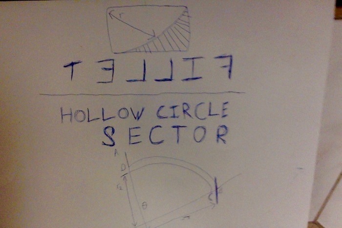 Hollow Circle Sector Vs. Fillet