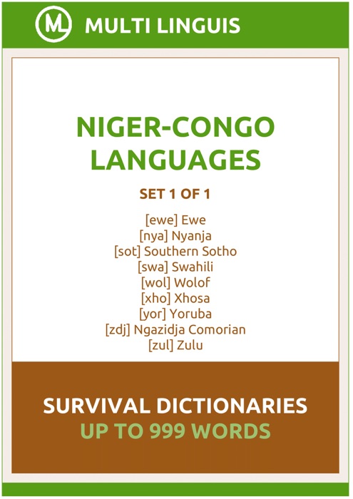 Niger-Congo Languages Survival Dictionaries (Set 1 of 1)