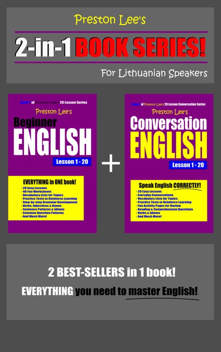 Preston Lee’s 2-in-1 Book Series! Beginner English & Conversation English Lesson 1: 20 For Lithuanian Speakers