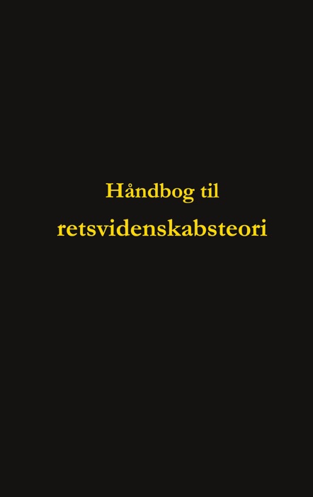 Håndbog til retsvidenskabsteori