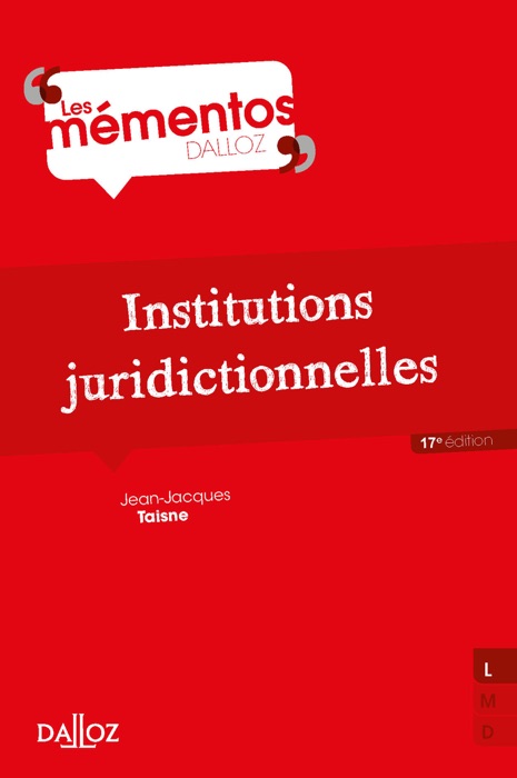 Institutions juridictionnelles - 17e ed.