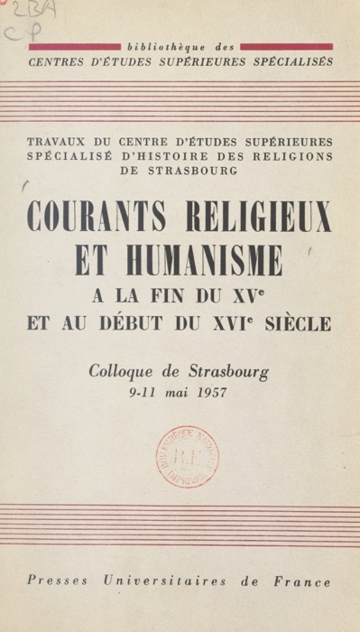 Courants religieux et humanisme à la fin du XVe et au début du XVIe siècle