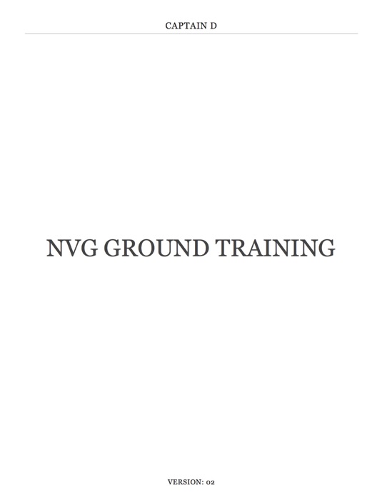 NVG Ground School