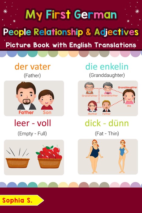 My First German People, Relationships & Adjectives Picture Book with English Translations