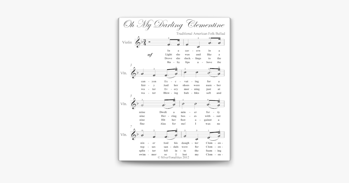 Oh My Darling Clementine Easy Violin Sheet Music On Apple Books