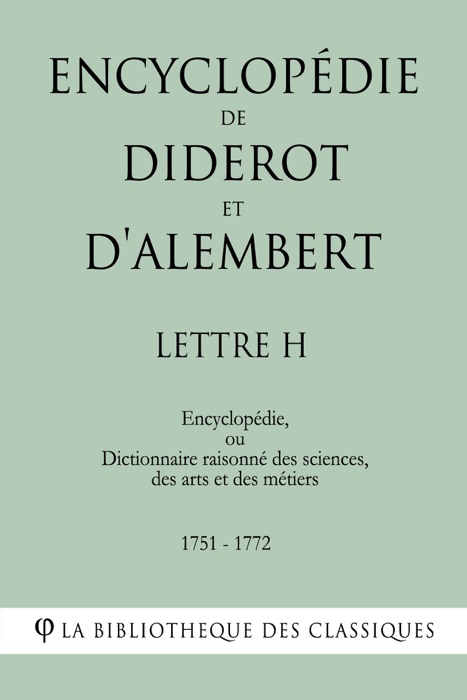 Encyclopédie de Diderot et d'Alembert - Lettre H