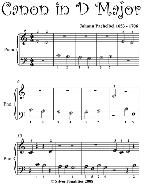 Canon in D Beginner Piano Sheet Music by Johann Pachelbel on Apple Books
