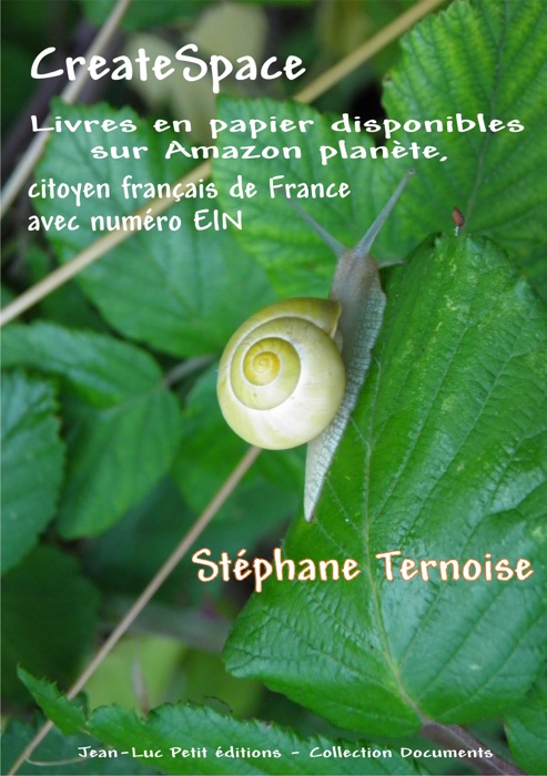 CreateSpace : Livres en papier disponibles sur Amazon planète, citoyen français de France avec numéro EIN
