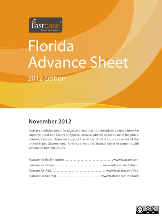 Florida Advance Sheet November 2012