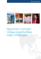 Myanmar's Moment: Unique Opportunities, Major Challenges