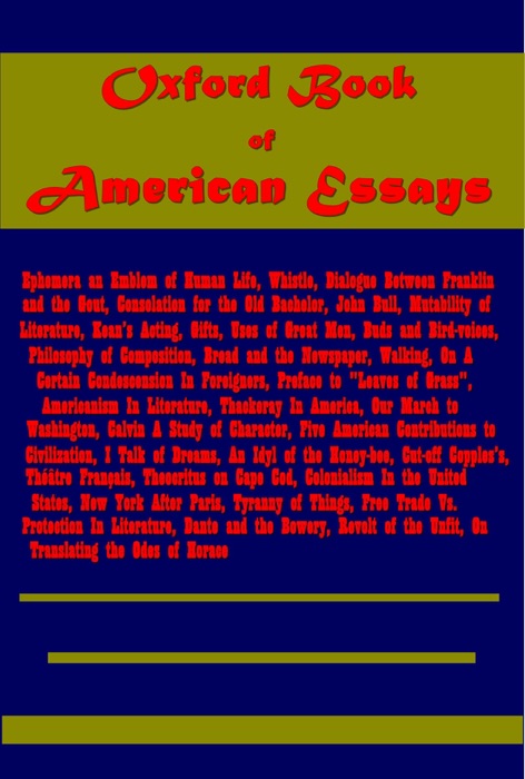 Oxford Book of American Essays