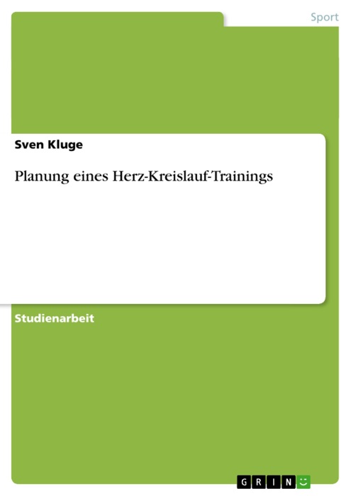 Planung eines Herz-Kreislauf-Trainings