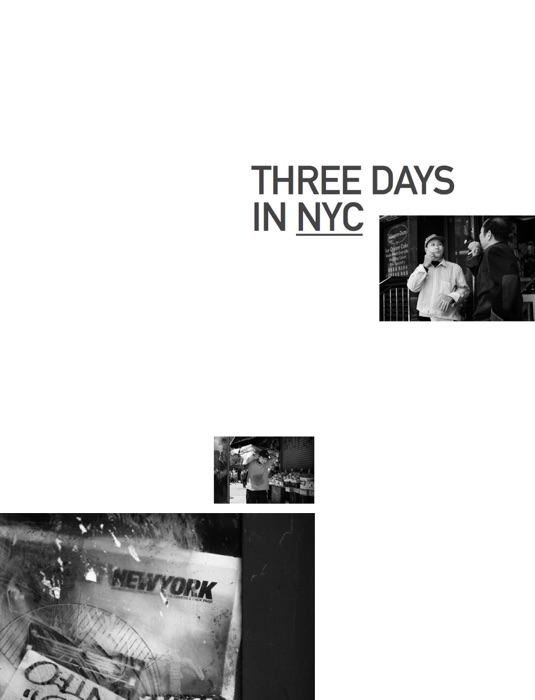 THREE DAYS IN NYC