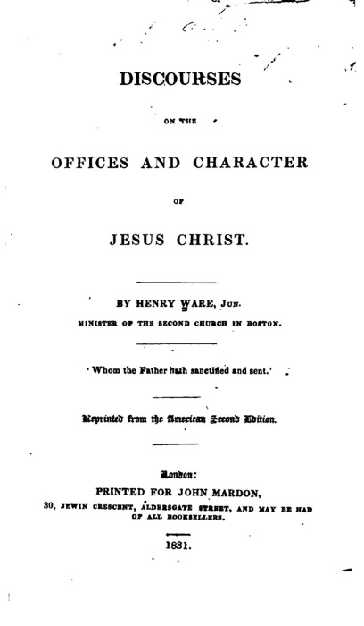 Discourses on the offices and character of Jesus Christ