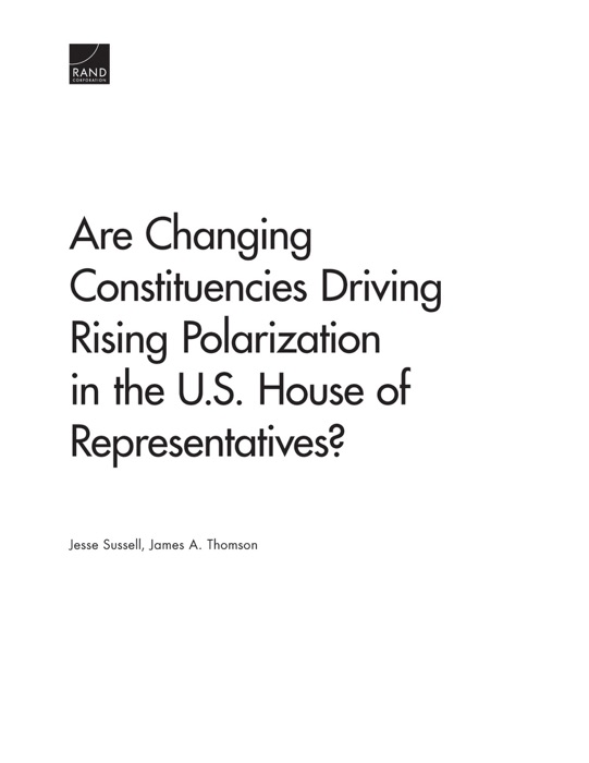 Are Changing Constituencies Driving Rising Polarization in the U.S. House of Representatives?