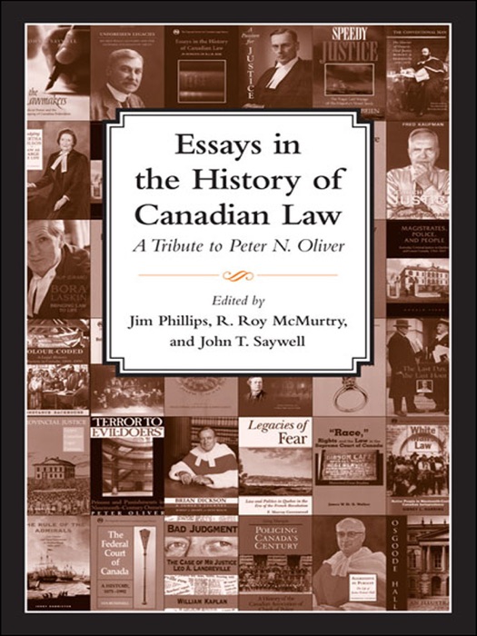 Essays in the History of Canadian Law