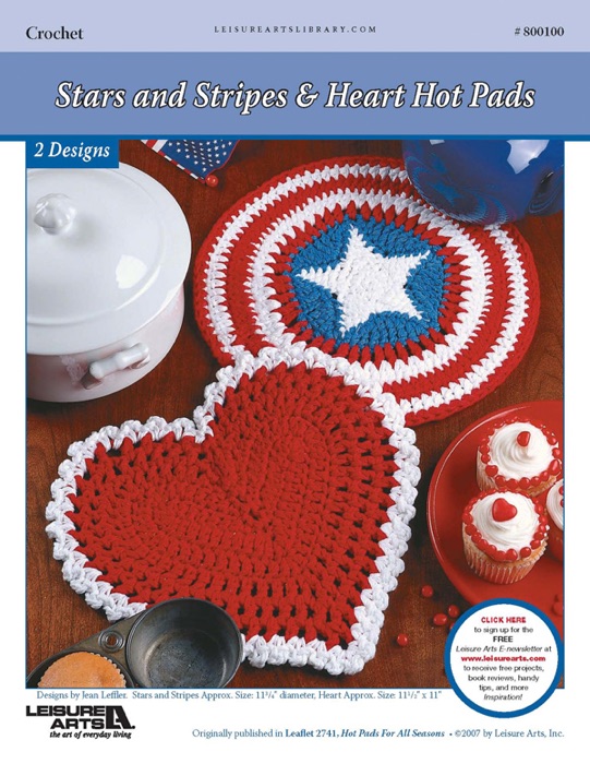 Stars and Stripes & Heart Hot Pad ePattern