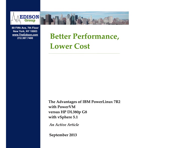 Better Performance, Lower Cost