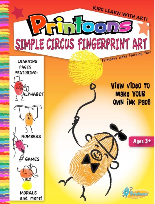 Printoons Simple Circus Fingerprint Art