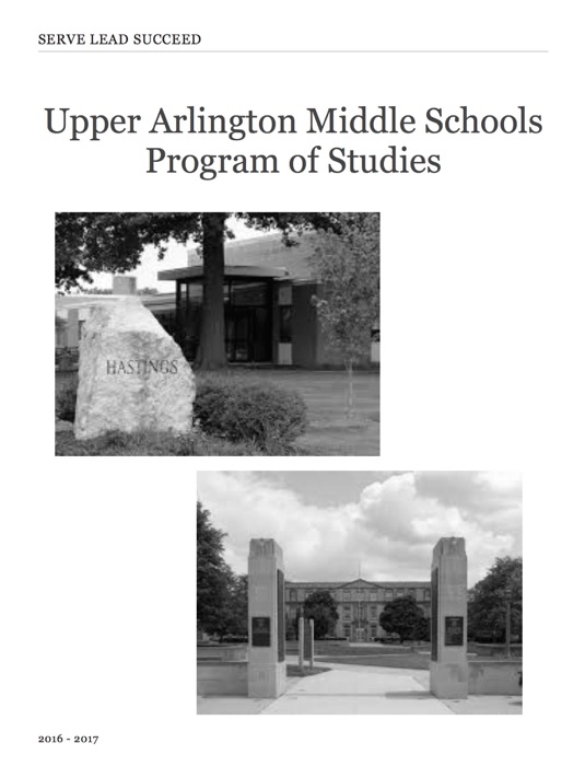 Upper Arlington Middle SchoolsProgram of Studies