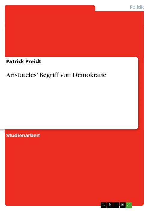 Aristoteles' Begriff von Demokratie