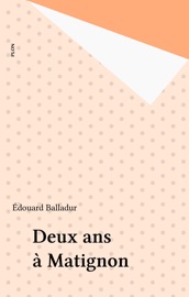 Book's Cover of Deux ans à Matignon