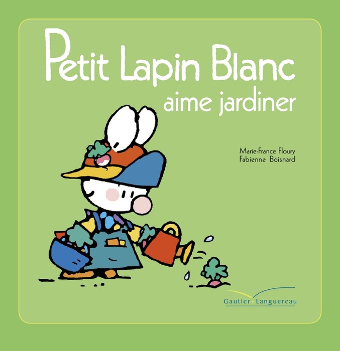 Petit lapin blanc aime jardiner