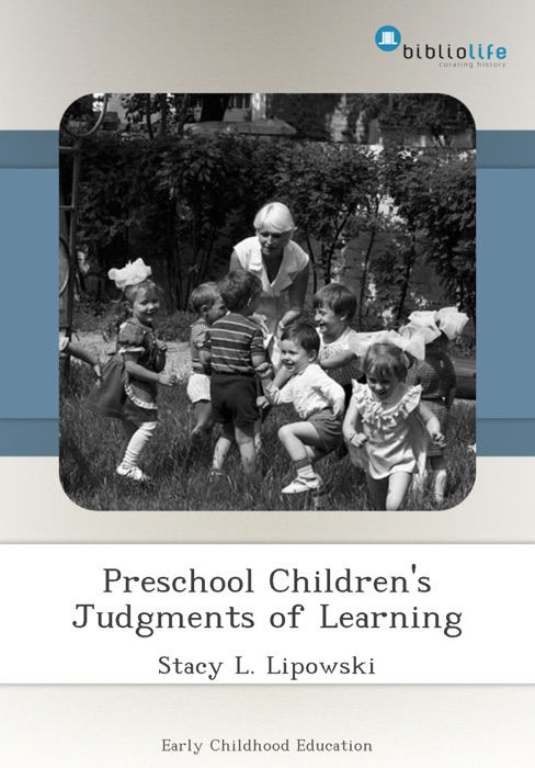 Preschool Children's Judgments of Learning