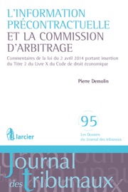 L'information précontractuelle et la Commission d'arbitrage