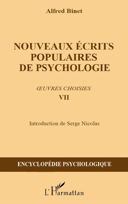 Nouveaux écrits populaires de psychologie