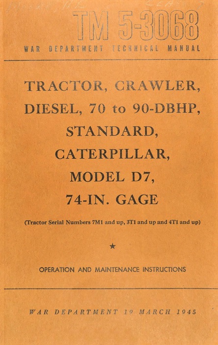 Caterpillar D7 Maintenance Manual