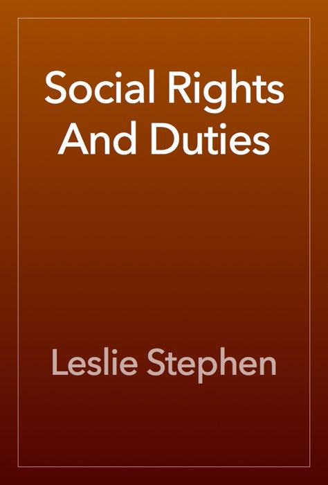 Social Rights And Duties