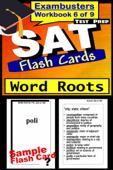 SAT Test Prep Word Roots Review--Exambusters Flash Cards--Workbook 6 of 9 - SAT Exambusters