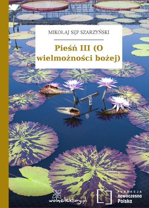Pieśń III (O wielmożności bożej)