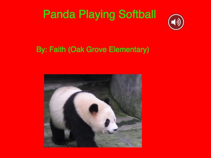 Panda Playing Softball