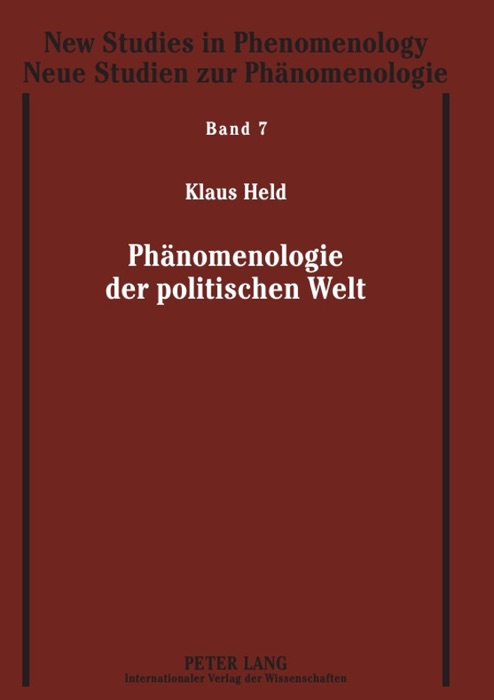 Phänomenologie der politischen Welt