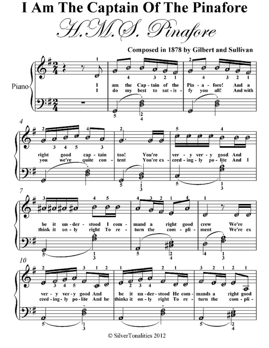 I Am the Captain of the Pinafore Hms Pinafore