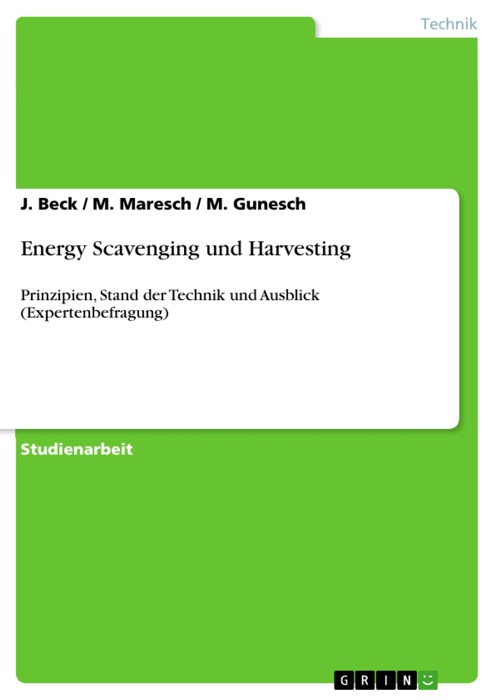 Energy Scavenging und Harvesting