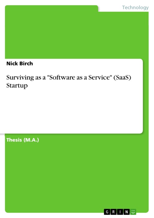Surviving as a 'Software as a Service' (SaaS) Startup